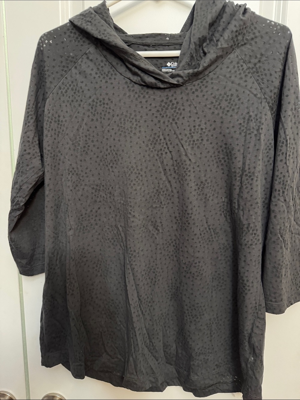 Columbia Charcoal Hooded Lightweight Top